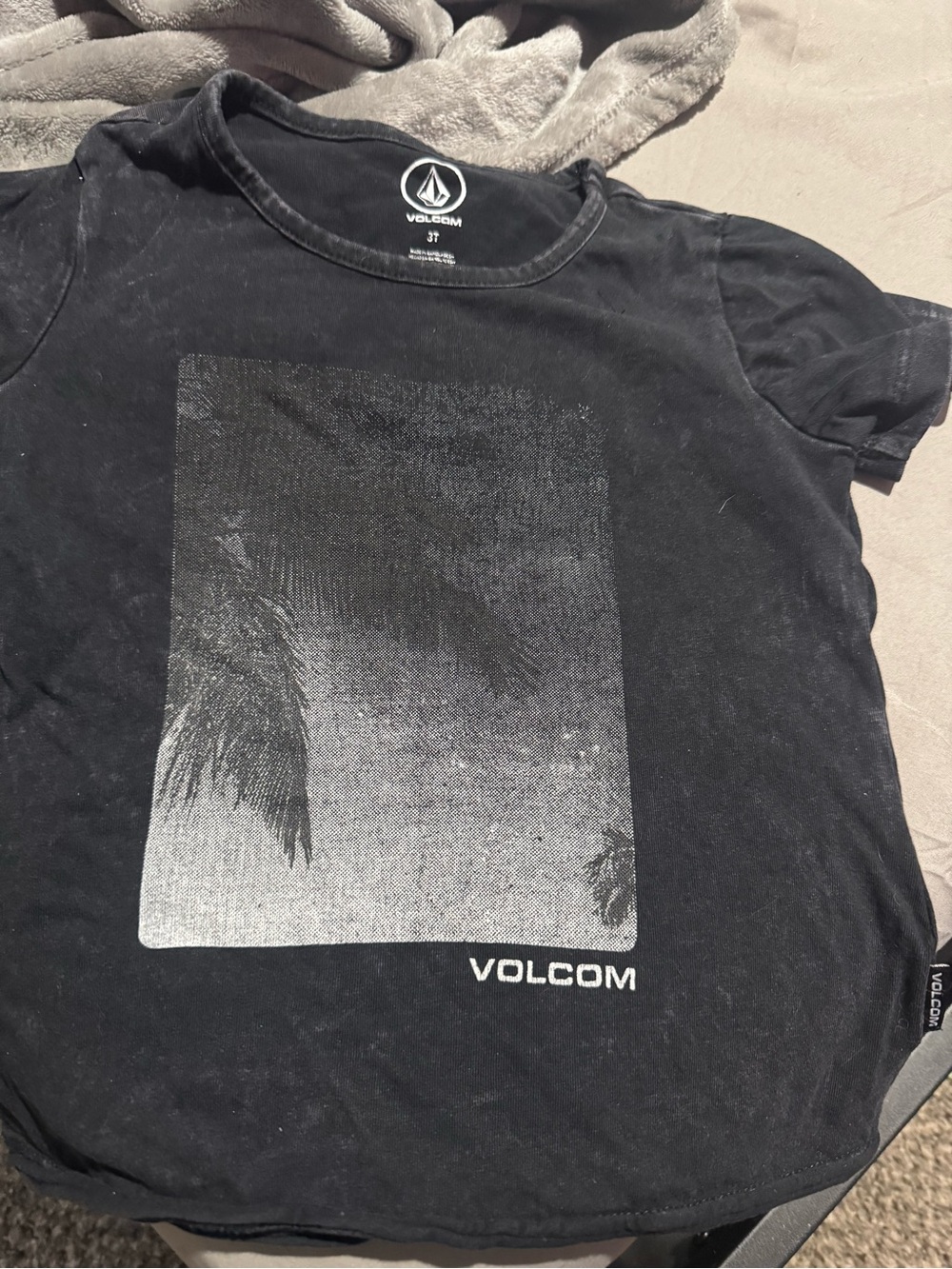 Volcom Black Logo Crew Tee